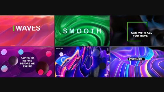 Videohive Waves Abstract Titles After Effects 28404843