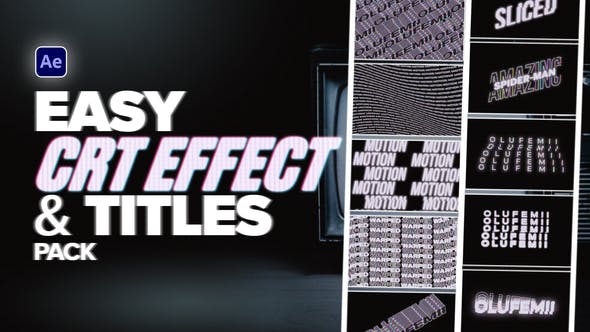 Videohive 39854230 Easy CRT Effect Plus Titles