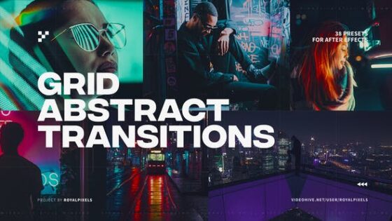 Videohive 38621146 Abstract Grid Transitions