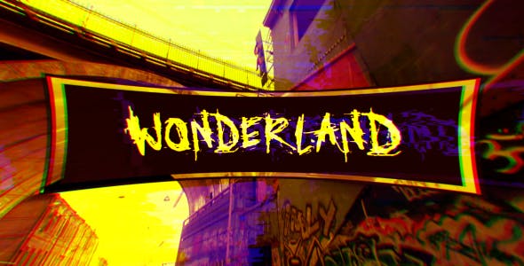 Videohive 15929551 Wonderland (Glitch Art Slideshow)