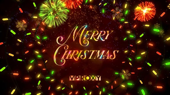 Videohive 42257499 Christmas Lights Greetings