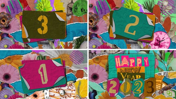 Videohive 42079313 New Year Countdown Collage