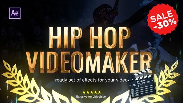 Videohive 23834304 Hip Hop Music Video Editor 2.0