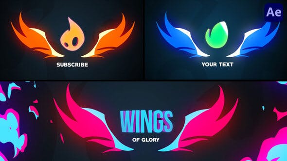 Videohive 43227068 Fire Wings Logo Reveal Animations [After Effects]