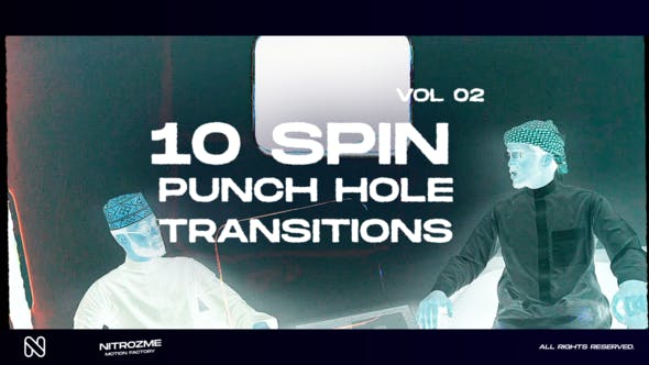 Videohive 44940756 Punch Hole Spin Transitions Vol. 02