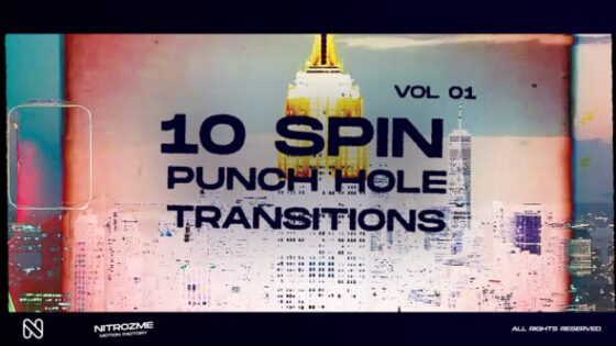 Videohive 44940755 Punch Hole Spin Transitions Vol. 01