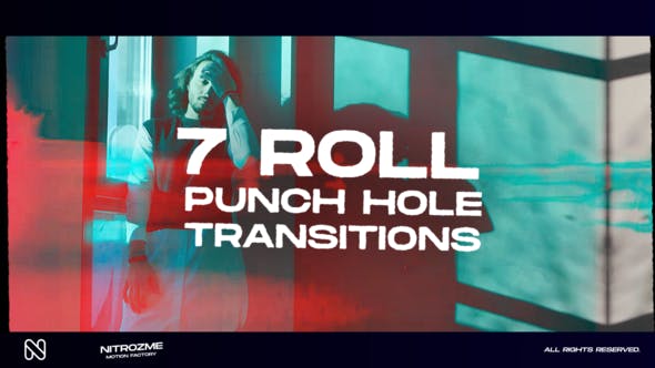 Videohive 44940708 Punch Hole Roll Transitions Vol. 02