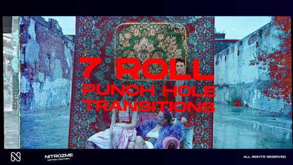 Videohive 44940707 Punch Hole Roll Transitions Vol. 01