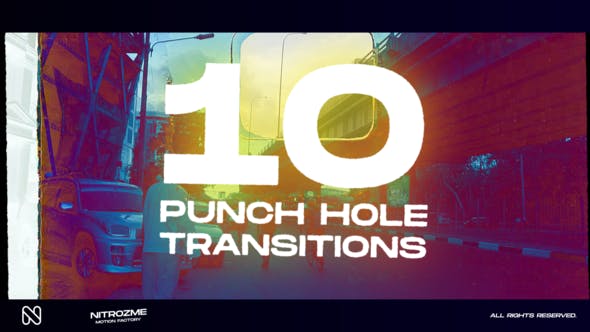 Videohive 44940679 Punch Hole Transitions Vol. 01