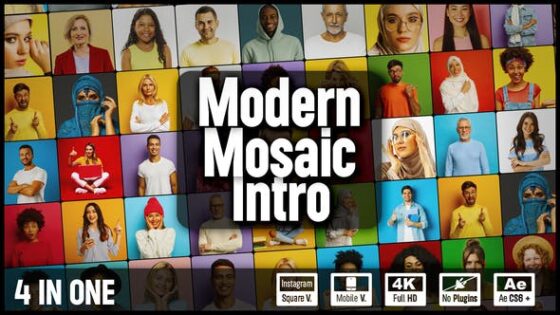 Videohive 40079001 Modern Mosaic Opener