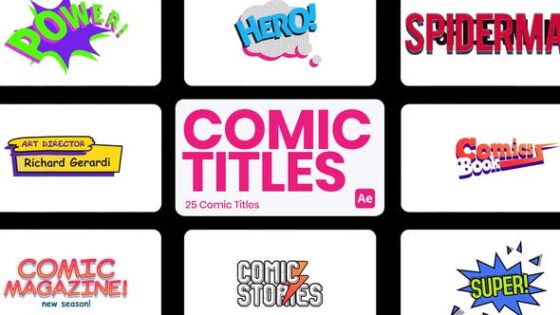 Videohive 45671880 Comic Titles for After Effects