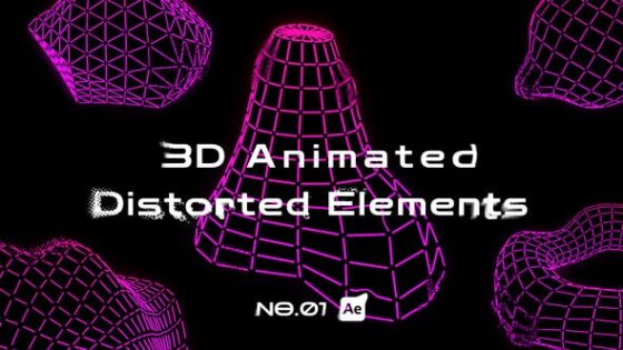 Videohive 46379798 3D animated distorted elements