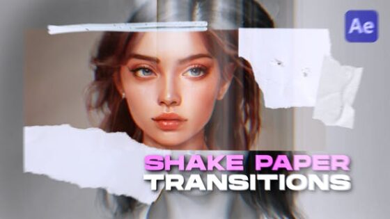 Videohive 46990744 Shake Paper Transitions