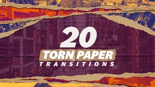 Videohive 46175122 Torn Paper Transitions