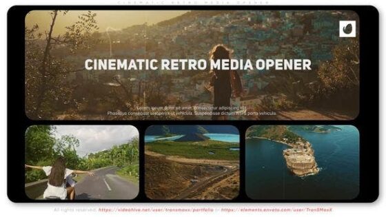 Videohive 47148301 Cinematic Retro Media Opener
