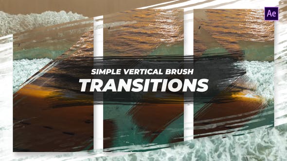 Videohive 47979829 Simple Vertical Brush Transitions After Effects