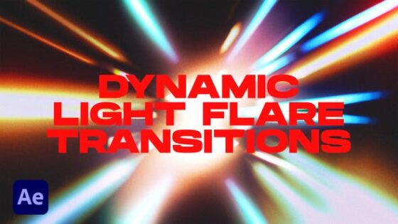 Videohive 48534755 Dynamic Light Flare Transitions