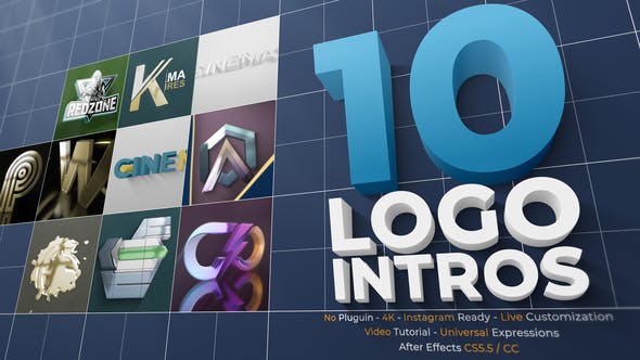 Videohive 44613844 10 Cinematic 3D Logo Intros Pack