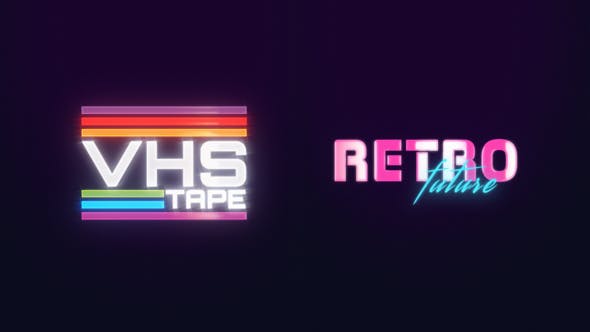 Videohive 49723781 Retro Future Laser Logo