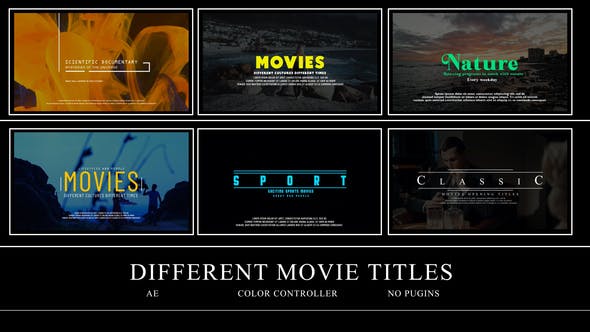 Videohive 50179336 Different Movies Titles