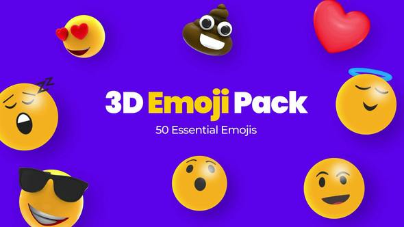 Videohive 50359577 3D Emoji Pack
