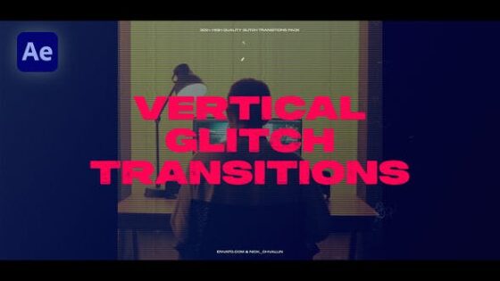 Videohive 50755006 Vertical Glitch Transitions