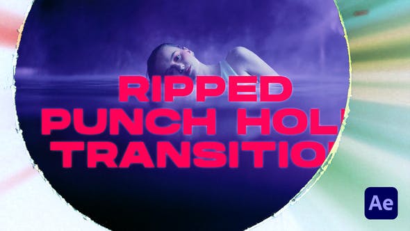 Videohive 50860824 Ripped Punch Hole Transitions