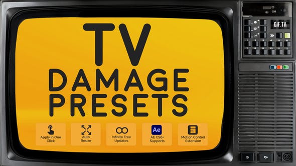 Videohive 50720722 TV Damage Presets