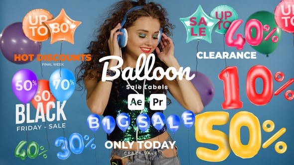 Videohive 51107989 Balloon Sale Labels