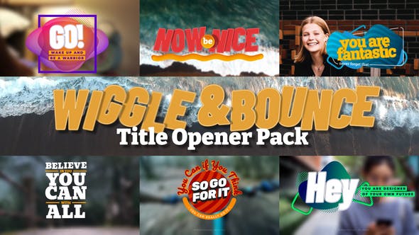 Videohive 50943354 Wiggle & Bounce Title Opener